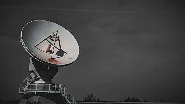 Radio telescope dusk