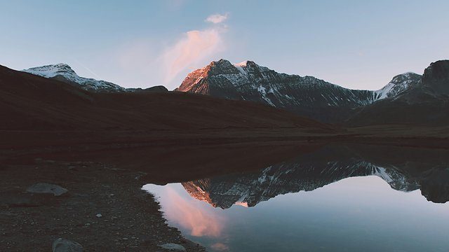 Still water mountain mirror