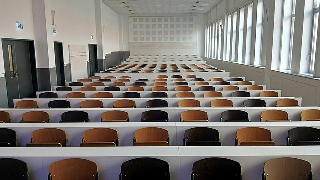 Empty lecture hall muted