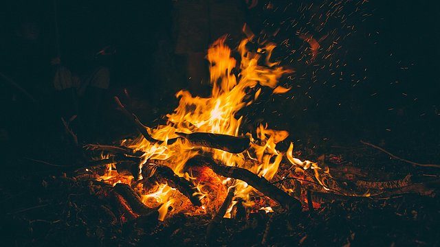 Fire closeup legs